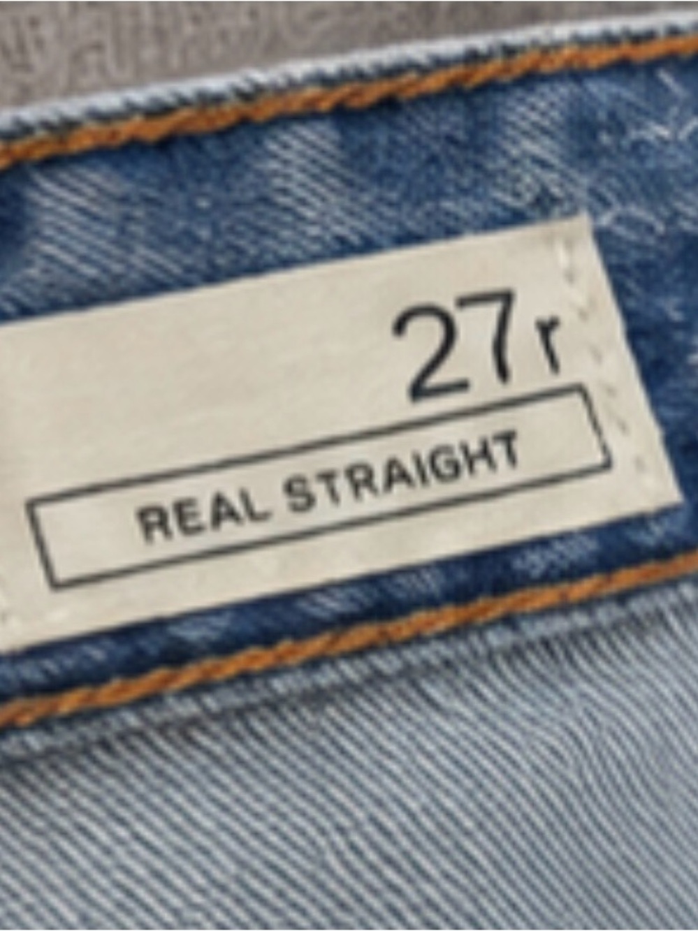 GAP 1969 Real Straight Distressed Raw Hem Jeans 27R - Picture 3 of 10